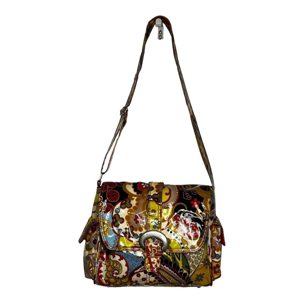Kalencom Retro Vinyl Diaper‎ Bag Footed With Changing Pad New Orleans